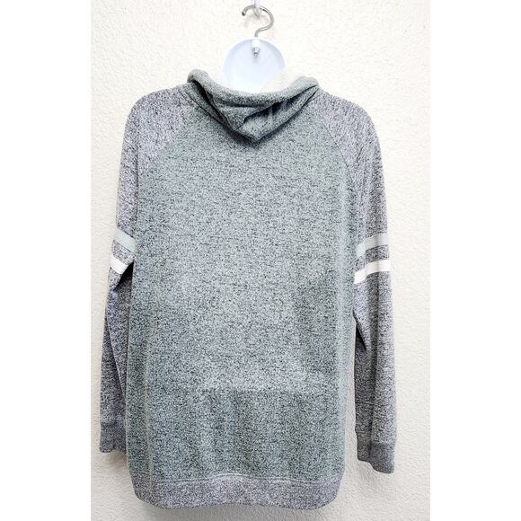 Inspired Hearts Green Gray Cowl Neck Pull Over Sweater Large Lightweight Soft - Picture 4 of 6